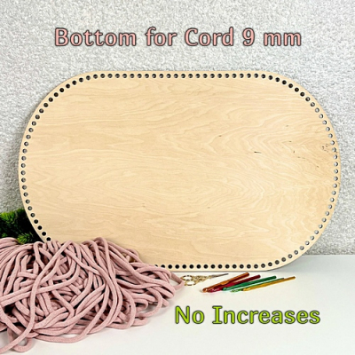 Wooden floor for crochet Moses basket with 12 mm holes