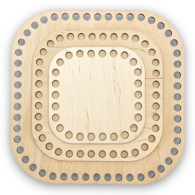 Rounded square bottom for basket