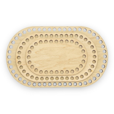 Oval bottom for basket