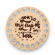 Wooden coasters for crocheting 10 cm