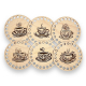 Wooden coasters for crocheting 10 cm