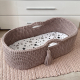 Baby Moses basket without hood, t-shirt yarn