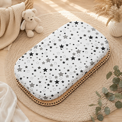 75x45 cm Kit For Crochet Changing Basket: Bottom with Mattress, For T-shirt Yarn