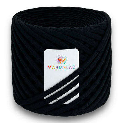 T-shirt yarn 5-7 mm Black