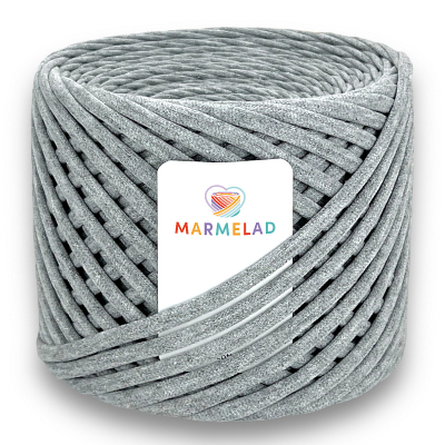 T-shirt yarn 5-7 mm Gray Melange