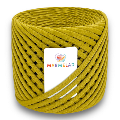 T-shirt yarn 5-7 mm Mustard