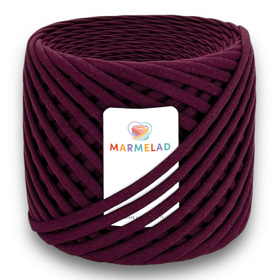T-shirt yarn 5-7 mm Burgundy