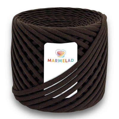 T-shirt yarn 5-7 mm Chocolate