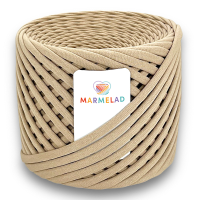 T-shirt yarn 5-7 mm Coffee with Milk