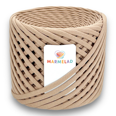 T-shirt yarn 5-7 mm Caramel