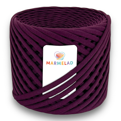 T-shirt yarn 5-7 mm Marsala