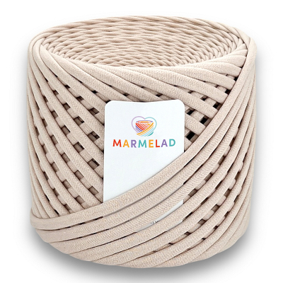 T-shirt yarn 5-7 mm Latte