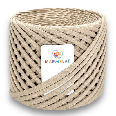 T-shirt yarn 5-7 mm Wet Sand