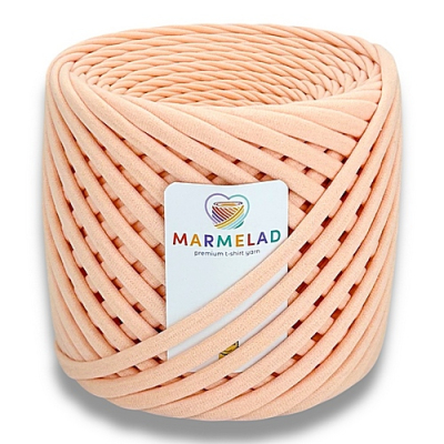 T-shirt yarn 9-11 mm Peach Mousse