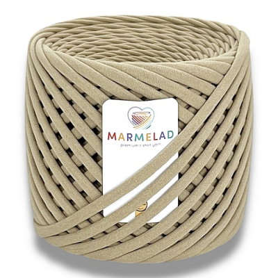 T-shirt yarn 9-11 mm Oatmeal
