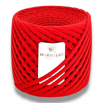 T-shirt yarn 9-11 mm Fire Red